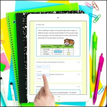 3rd Grade Area, Perimeter, Time, Measurement TEKS Tests - Digital and Print, image 4