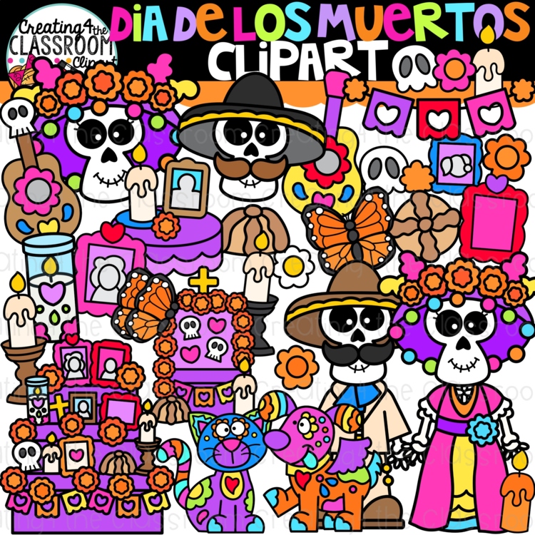 Dia de los Muertos Clipart {Day of the Dead Clipart}
