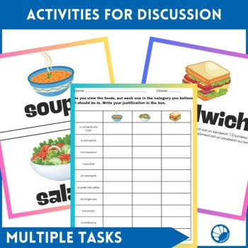 French back to school game Soup Salad Sandwich icebreaker activity, image 2