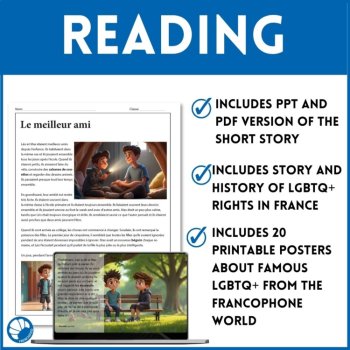 French Pride Month Reading | LGBTQ+ Short Story & Activities, image 3