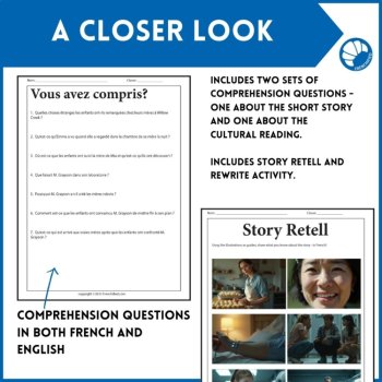 French Mother's Day Reading Comprehension Story Present Past Tense Fête des mère, image 4