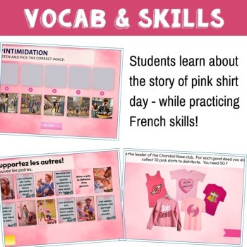 French Pink Shirt Day activity journée du chandail rose escape game, image 3