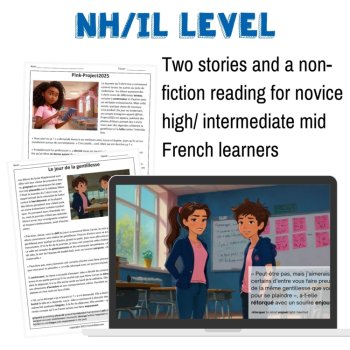 Pink shirt day activites French reading comprehension journée du chandail rose, image 3