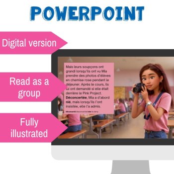 Pink shirt day activites French reading comprehension journée du chandail rose, image 4