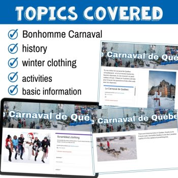 Carnaval de Québec winter carnival escape game for high school French/English, image 2