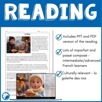 Intermediate French reading about Epiphany imparfait and passé composé - La Fève, image 3