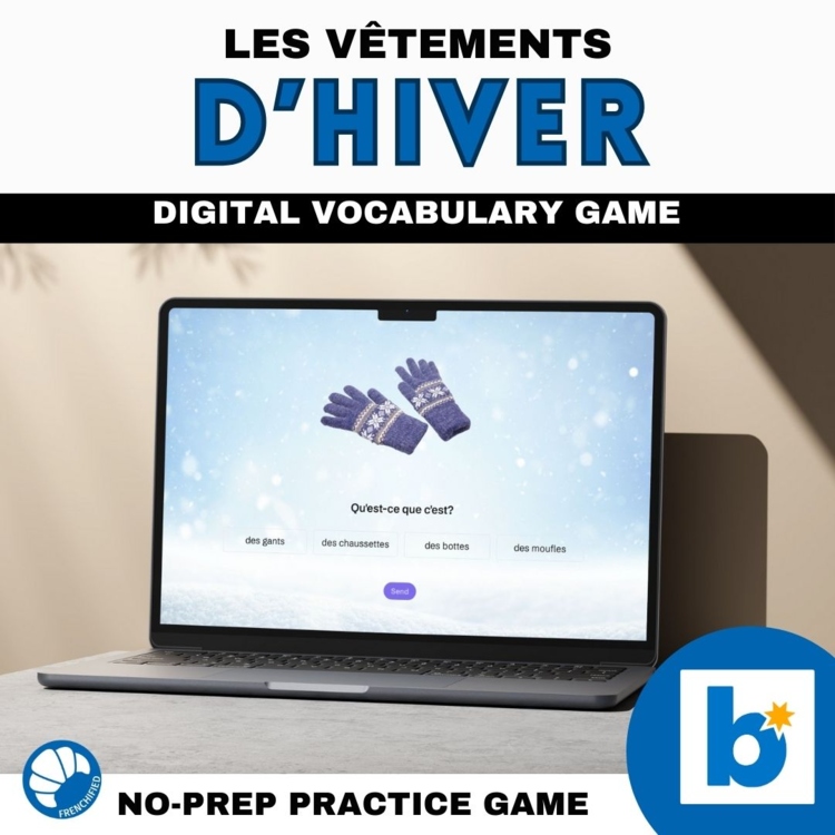 French Winter Clothing Vocabulary Boom Cards | Audio Practice