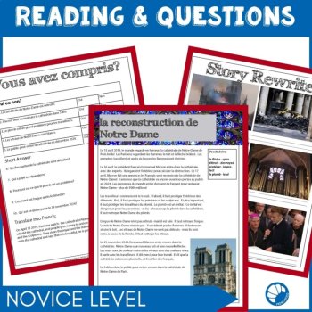 Notre Dame French Reading | Novice CI Lesson Plan, image 2