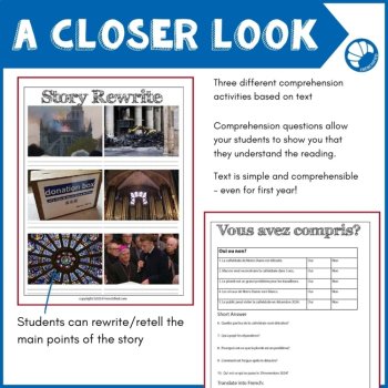 Notre Dame French Reading | Novice CI Lesson Plan, image 3