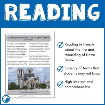 French Reading Comprehension High School | Notre Dame Cathedral Reconstruction, image 4