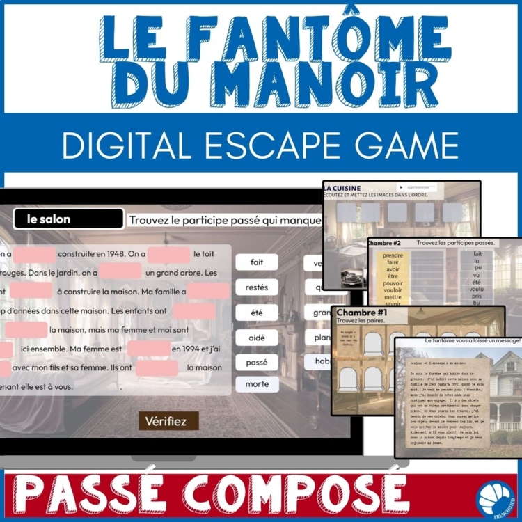 Passe Compose Game with Avoir and Être | French Digital Escape Room