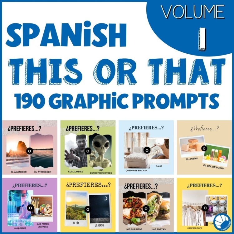 190 Spanish this or that questions class opener discussion activity
