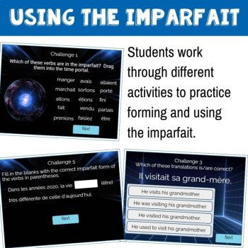 French Imperfect Tense Digital Escape Room for Boom Cards Review Game Imparfait, image 2
