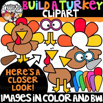 Build a Turkey Clipart {Turkey Clip art}, image 2