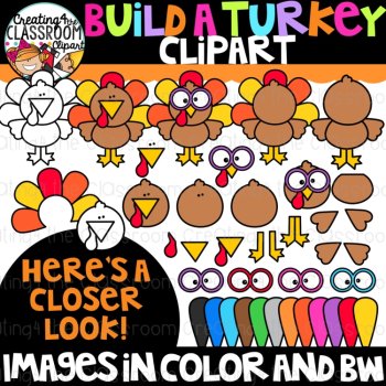 Build a Turkey Clipart {Turkey Clip art}, image 3