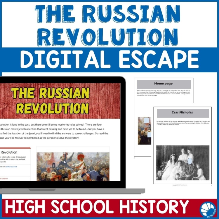 Russian Revolution Digital Escape Game | High School World History Review
