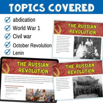 Russian Revolution Digital Escape Game | High School World History Review, image 2