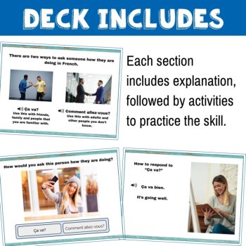 Beginning French Boom Cards™ | Greetings, Bonjour & Comment Ça Va, image 3