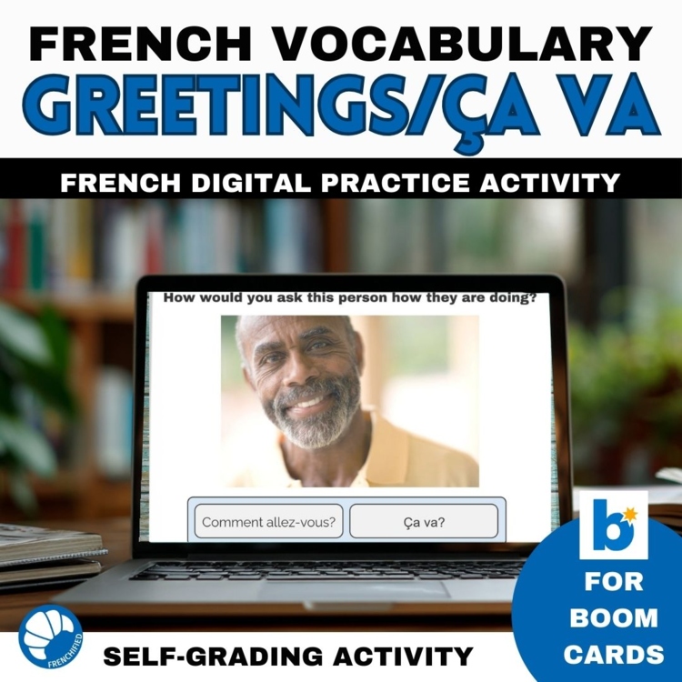 French greetings and introductions vocabulary digital lesson Je me presente