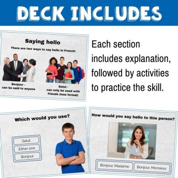 French greetings and introductions vocabulary digital lesson Je me presente, image 3
