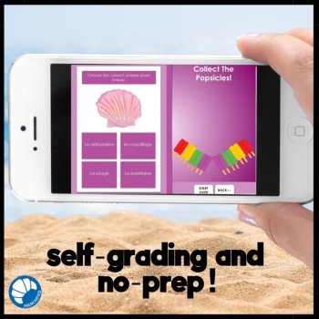 Summer Core French Vocabulary Practice | Les Vacances Digital Activity, image 2