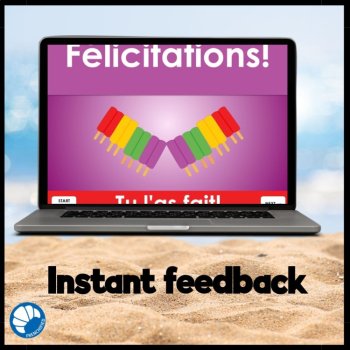 Summer Core French Vocabulary Practice | Les Vacances Digital Activity, image 3