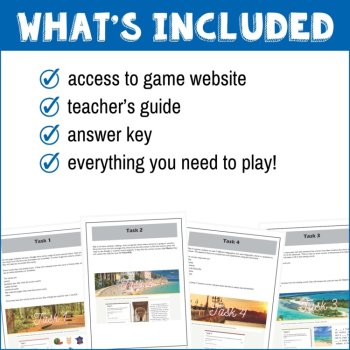French summer vocabulary end of year activity digital escape game, image 2