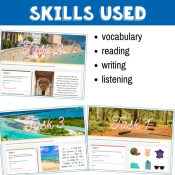 French summer vocabulary end of year activity digital escape game, image 3