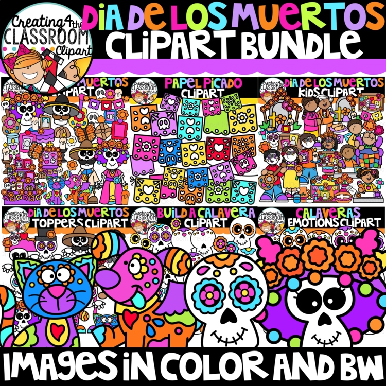 Día de los Muertos Clipart Bundle | Day of the Dead Clipart | Hispanic Heritage