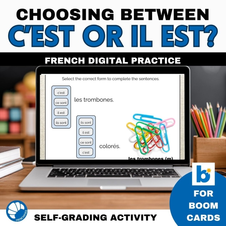 C’est and Il Est Boom Cards | French Grammar Digital Task Cards