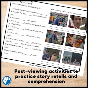 Beginning French CI Movie Activity Listening and Comprehension Lesson L'amour, image 4