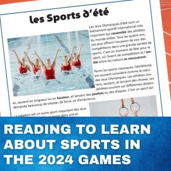 French Summer Sports Reading | Vocabulary, Posters & Athlete Research, image 2