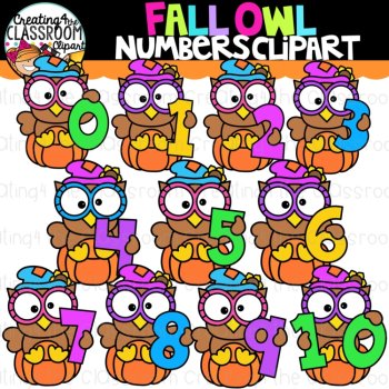 Fall Number Clipart Bundle {Number Clipart}, image 4