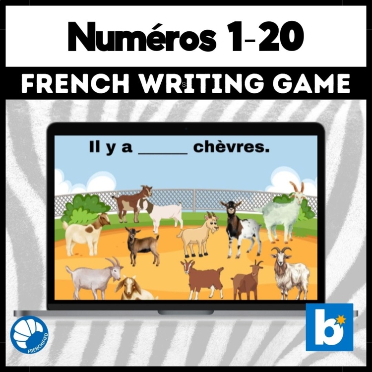 French numbers les chiffres 1-20 writing Practicing numbers in French