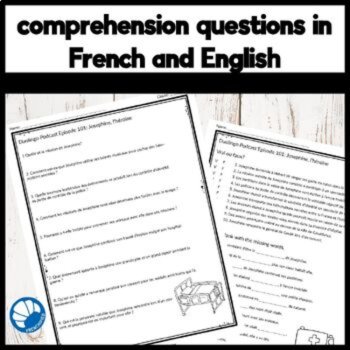 Josephine Baker French Duolingo podcast listening activities & worksheets, image 3