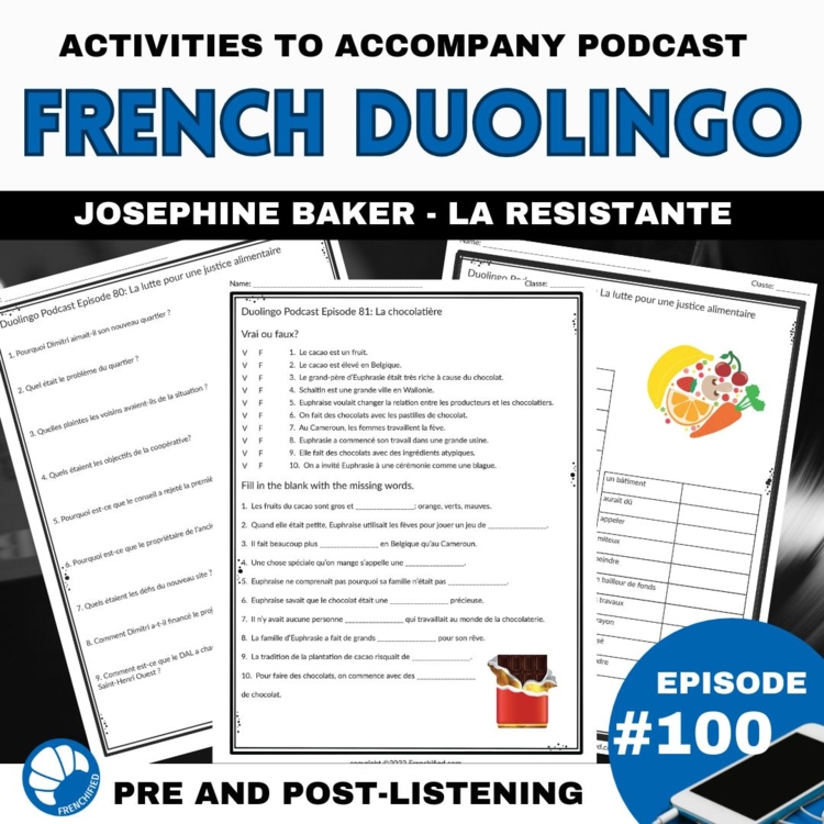 Josephine Baker French Resistance | Duolingo Podcast Listening Activities