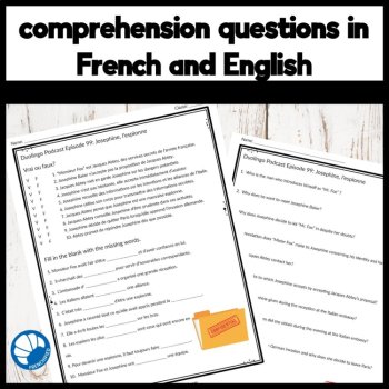 French listening Activities for Duolingo Podcast 99 Josephine Baker l'espionne, image 3