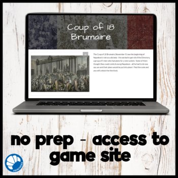 Napoleon Bonaparte Digital Escape Room high school World History French history, image 2