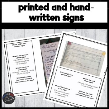100 French Signs | Reading Comprehension & French Culture Activities, image 3