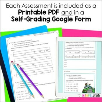 3rd Grade STAAR Review Math TEKS Tests - Digital Google Forms and Printable, image 2