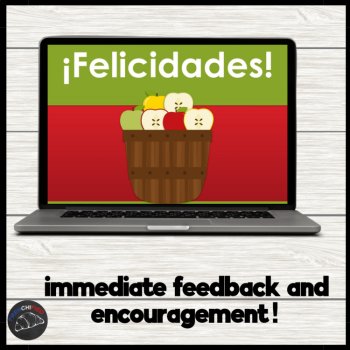 Christmas words in Spanish la Navidad self-grading digital practice game, image 3