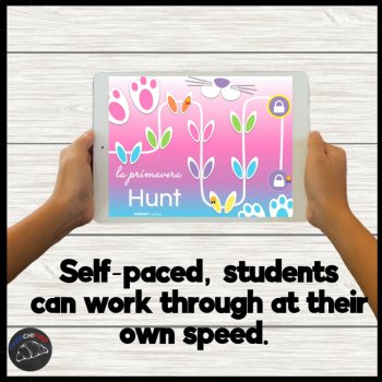 FREE Spanish Easter vocabulary digital practice game self-grading no-prep, image 4