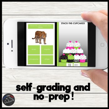 Zoo animals in Spanish beginner Spanish vocabulary game - los animales, image 2