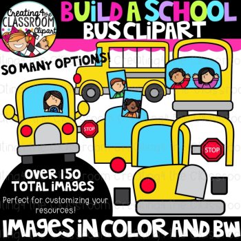 Build a School Bus Clipart {Back to School Clipart}, image 2