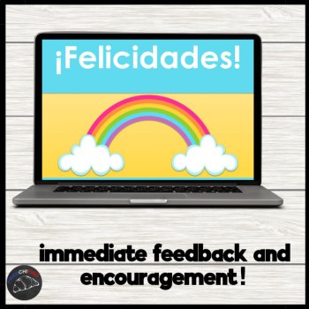 Weather in Spanish vocabulary digital practice activity game el tiempo, image 3