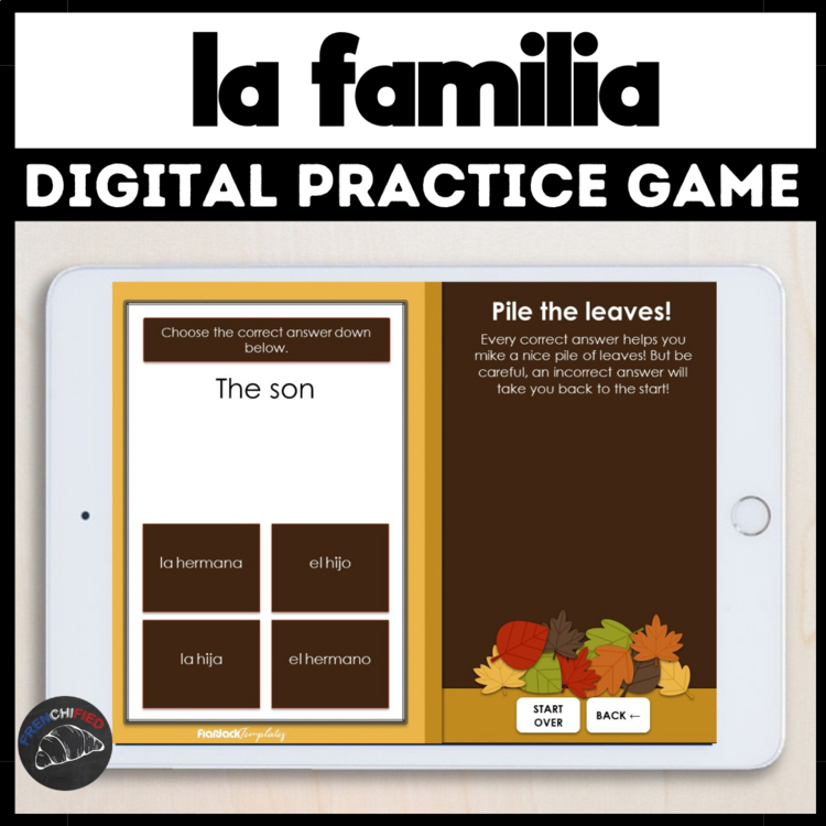 Family vocabulary in Spanish La Familia games to practice vocabulary