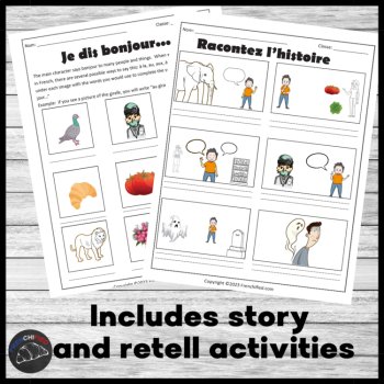 Bonjour Lesson | Beginning French Comprehensible Input Story & Activities, image 4