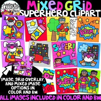 Mixed Grid Puzzles 3 Clipart Bundle {Puzzle Clipart}, image 3