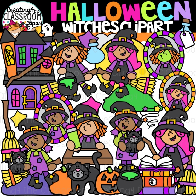 Witch Clipart {Halloween Witch Clipart}