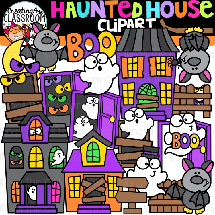 Haunted House Clipart {Halloween Clipart}